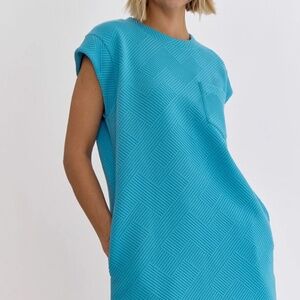 Entro Criss Cross Textured Dress